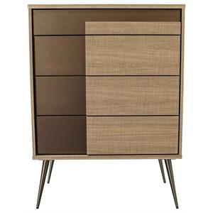 best master 4-drawer engineered wood bedroom chest in taupe bronze