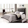 Best Master Faux Leather Full/Queen Headboard Tufted Crystal Rhinestone in Black