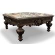 Best Master Traditional Solid Wood and Faux Marble Top Coffee Table in Cherry
