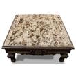 Best Master Traditional Solid Wood and Faux Marble Top Coffee Table in Cherry