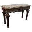 Best Master Traditional Solid Wood and Faux Marble Top Console Table in Cherry