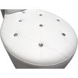 Best Master High Heel Faux Leather Crystal Studs Shoe Chair in White