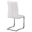 Best Master Modern Faux Leather Dining Side Chair in White/Chrome (Set of 2)