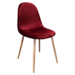 Best Master Mid-Century Velvet Upholstered Dining Side Chair in Gray (Set of 4)