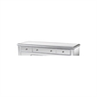 Best Master 3-Drawer Wood and Mirrored Console Table in Silver Brushed