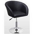 Best Master Furniture Faux Leather Swivel Coffee Chair in Red/Chrome Legs