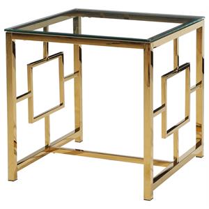 best master stainless steel and glass end table