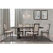 Best Master Solid Wood and Fabric Dining Chair in Rustic Smoked Gray (Set of 2)