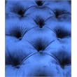 Best Master Suede Fabric Upholstered Bench in Navy Blue/Acrylic Legs