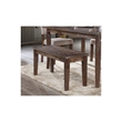 Best Master Transitional Solid Wood Dining Room Bench in Antique Natural Oak