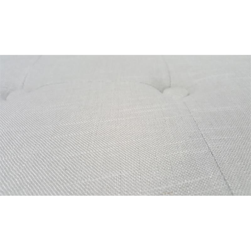 Best Master Fabric Upholstered Rectangle Accent Bench in Neutral Gray/Nail Heads