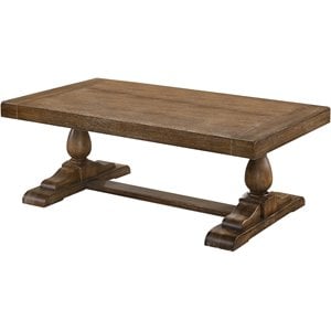 Best Master Furniture Amy 52&quot Transitional Wood Coffee Table in Driftwood
