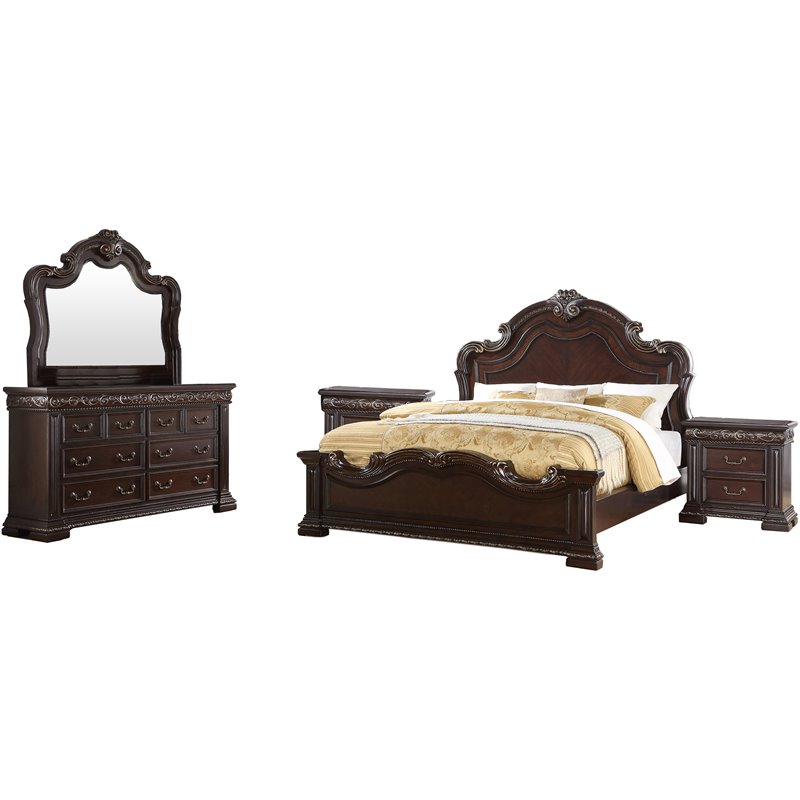 Best Master Furniture Africa 5 Piece Solid Wood Queen Bedroom Set in