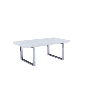 Best Master Furniture Judoc 79&quot Rectangle Wood/Metal Dining Table in White