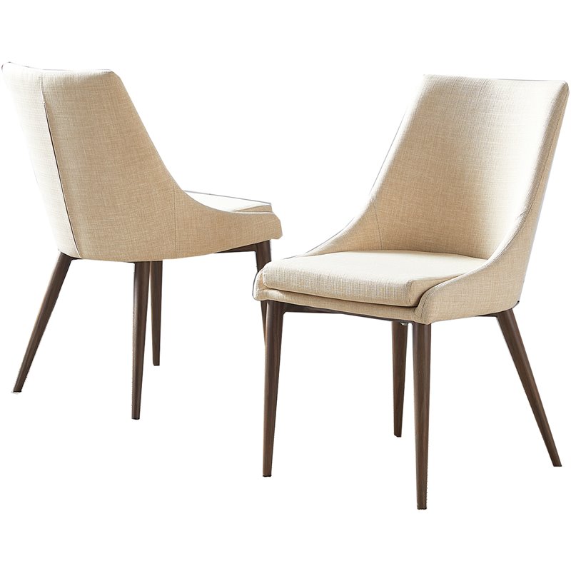 Viscount Upholstered Fabric Dining Chairs - Set of 2