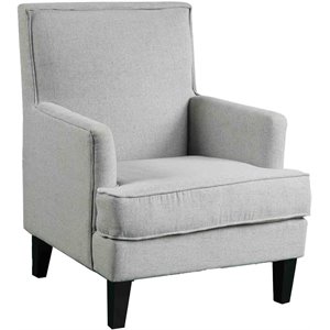 Best Master Furniture Saladin 30&quot Transitional Fabric Arm Chair in Light Gray