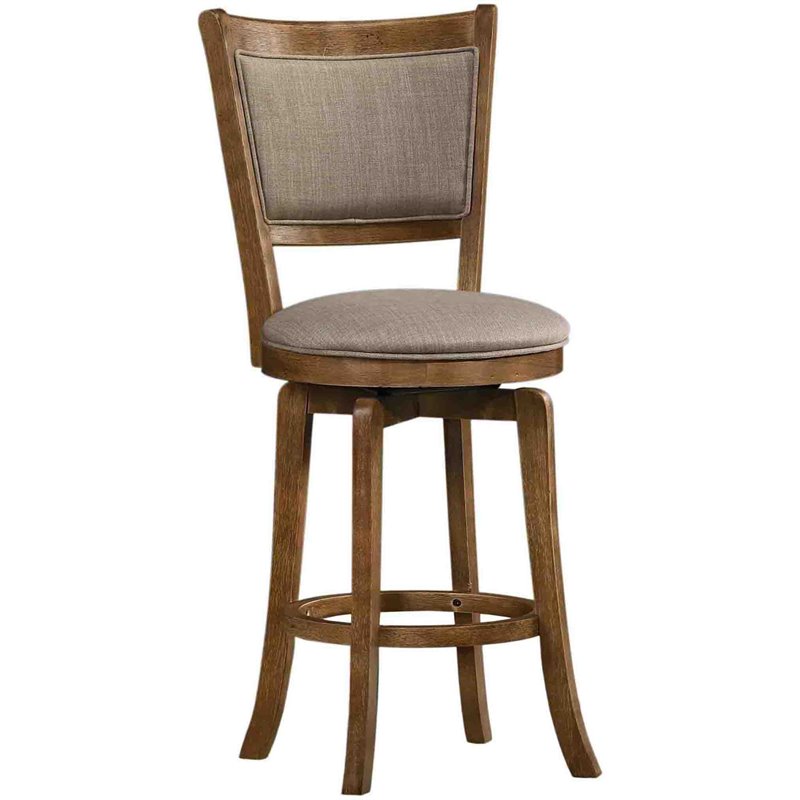 Best Master Furniture Maria 29" Wood Bar Stool in Natural Oak (Set of 2