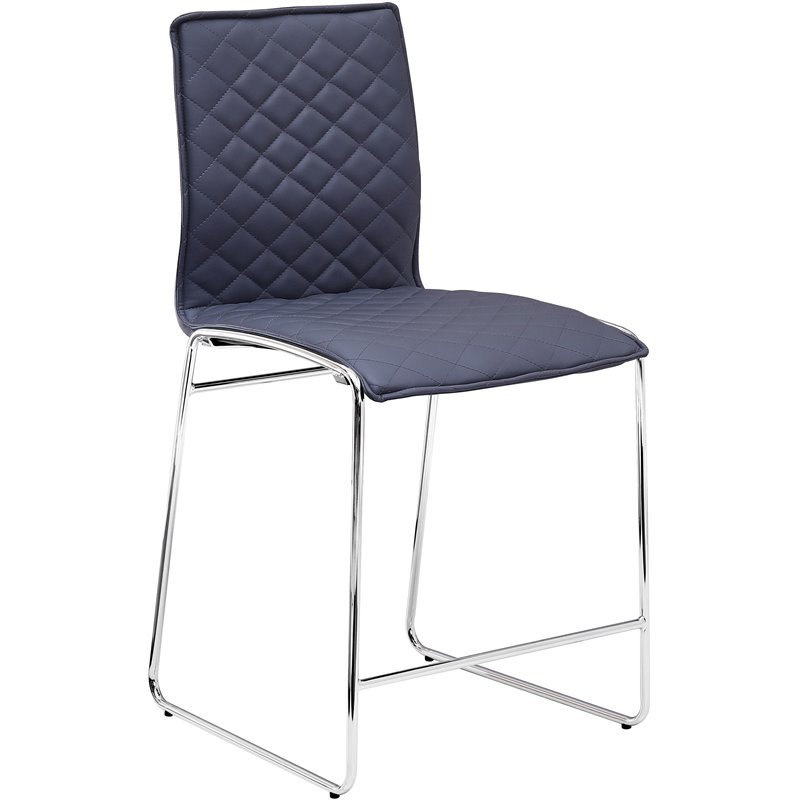 Best Master Furniture Duncan 24" Faux Leather Counter Stool in Gray