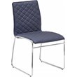 Best Master Furniture Duncan Modern Faux Leather Dining Chair in Gray/Chrome