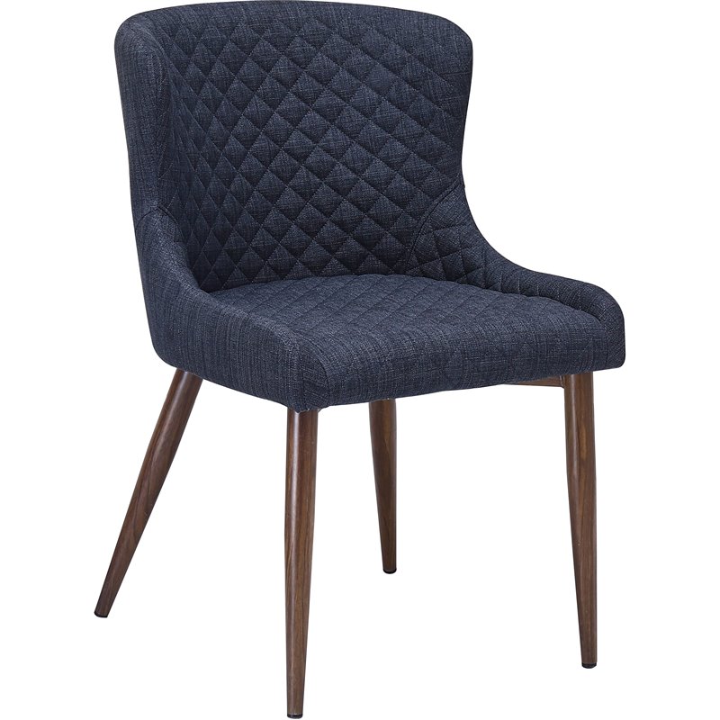 Best Master Furniture 19" Linen Fabric Dining Chair in Charcoal (Set of