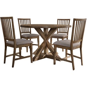 best master furniture venus 5 piece wood dinette set in antique natural oak