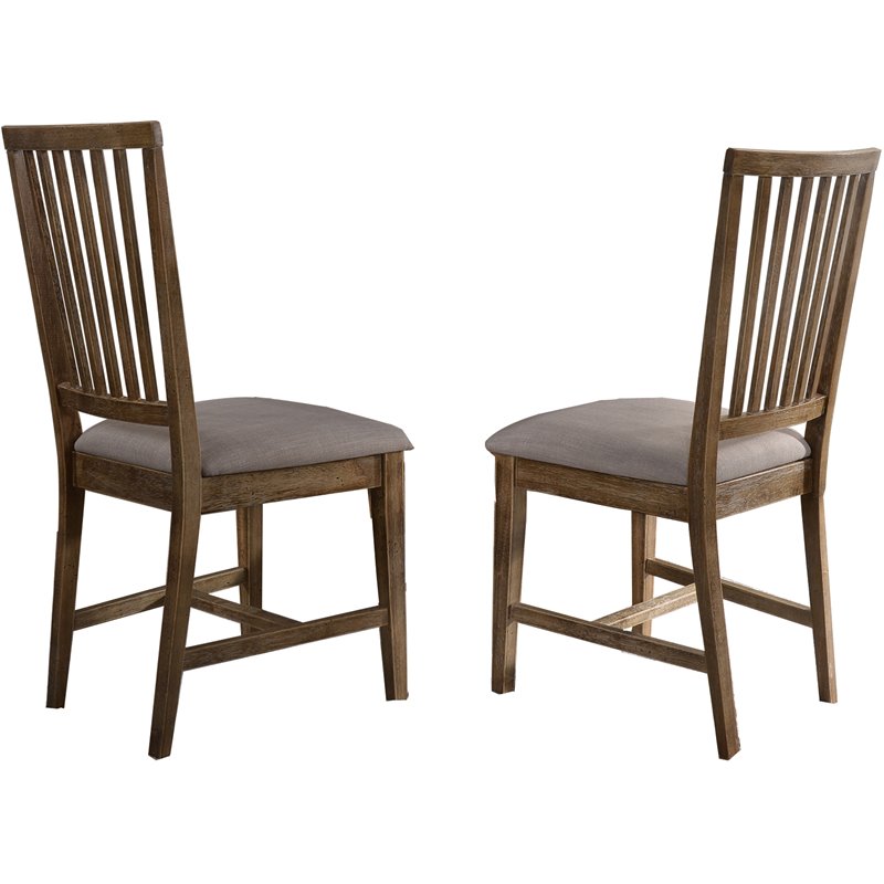 Best Master Furniture Venus 19" Wood Dining Chair in Natural Oak (Set