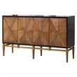 Labardi Brown with Antique Gold Accents Wood Sideboard