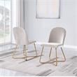 Sunland 2-piece Upholstered Velvet Side Chairs in Beige