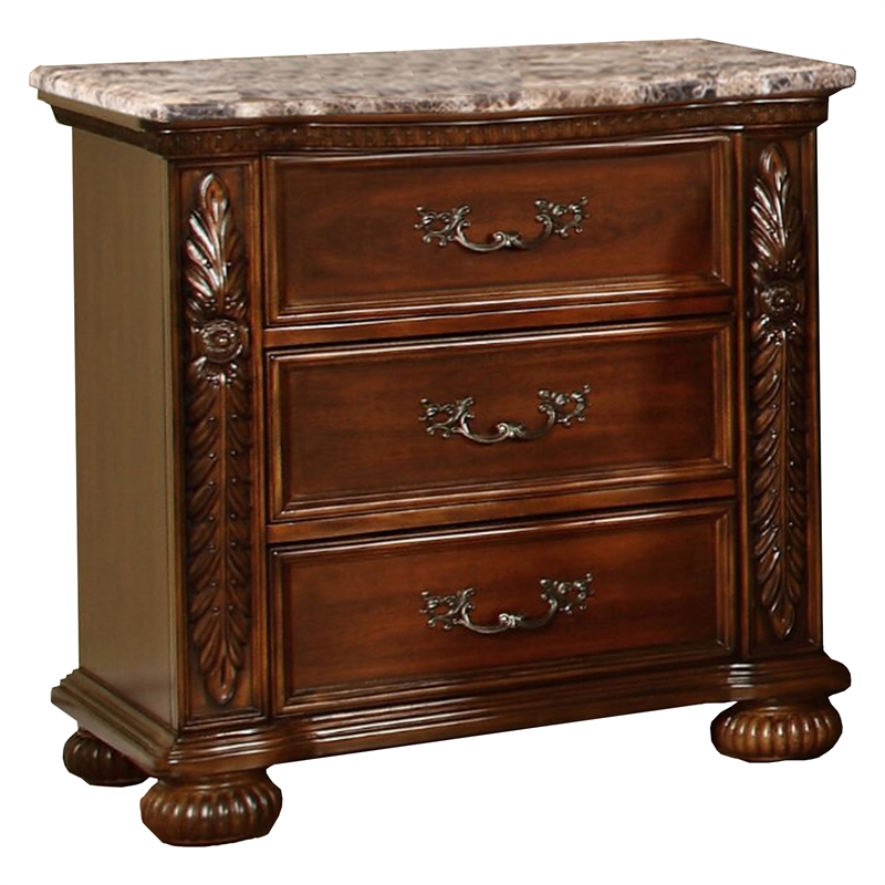 Bessy Traditional Cherry Wood Nightstand Cymax Business