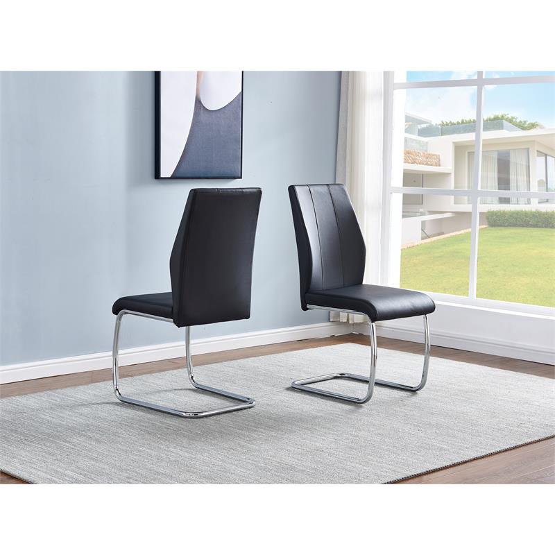 Gudmund 2-piece Modern Dining Chairs in Black