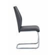 Gudmund 2-piece Modern Dining Chairs in Gray Faux Leather