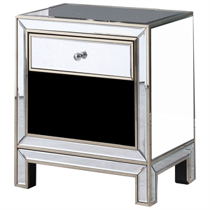 aristotle modern silver wood end table