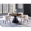 Hemingway 5-piece Round Dinette Set in Cream Velvet