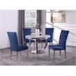 Layla Modern Velvet Upholstered Side Chairs in Blue (Set of 2)