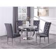 Best Master Furniture Layla Modern Velvet Upholstered Side Chairs in Gray (Set of 2)