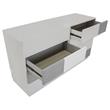 Naple Modern Dresser in Gray/Silver