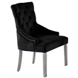 Jameson Velvet Upholstered Dining Chairs in Black (Set of 2)