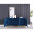 Maria Modern High Gloss Lacquer Wood Sideboard in Blue