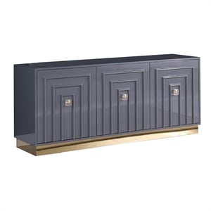 maria modern high gloss lacquer wood sideboard in gray