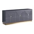 Maria Modern High Gloss Lacquer Wood Sideboard in Gray