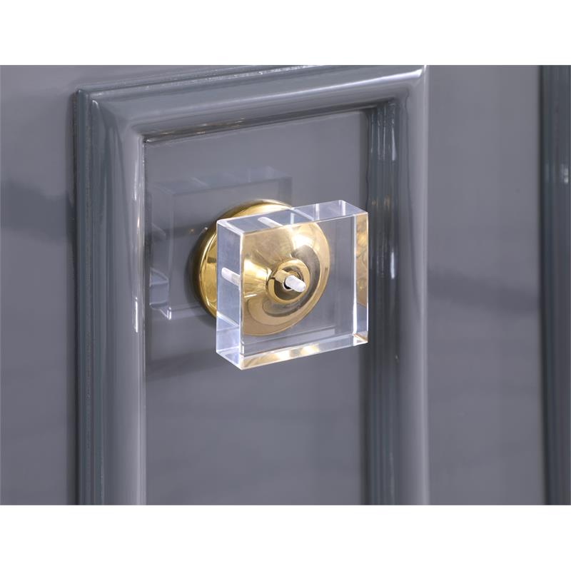 Maria Modern High Gloss Lacquer Wood Sideboard in Gray