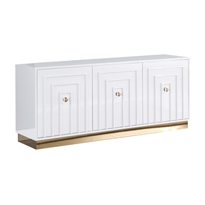 maria modern high gloss lacquer wood sideboard in white