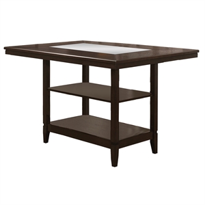 catherine espresso wood counter height dining table