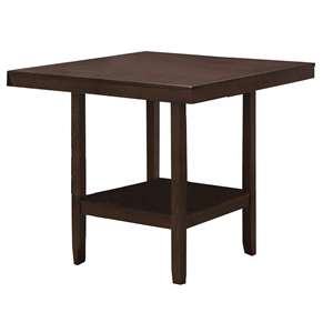 nobel espresso wood counter height dining table