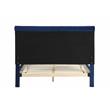 Ashley Tufted Velvet Fabric King Platform Bed in Blue