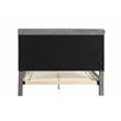 Ashley Tufted Velvet Fabric King Platform Bed in Gray
