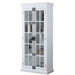 Polich Antique White Wood Storage Curio Cabinet