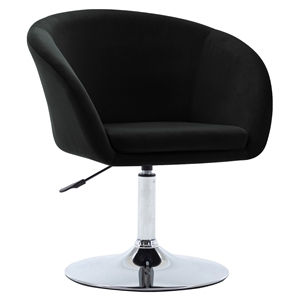 best master adjustable swivel velvet coffee chair in black
