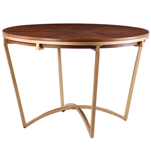 best master newport round walnut wood dining table