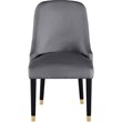 Best Master Serenity Velvet Gray Side Chairs (Set of 2)